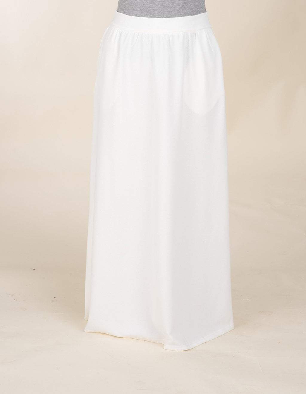 Aria White Classic Maxi Skirt