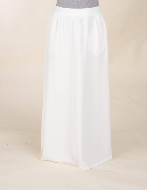 Aria White Classic Maxi Skirt