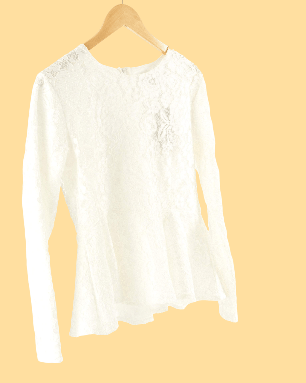 Emerson White Lace Peplum Top