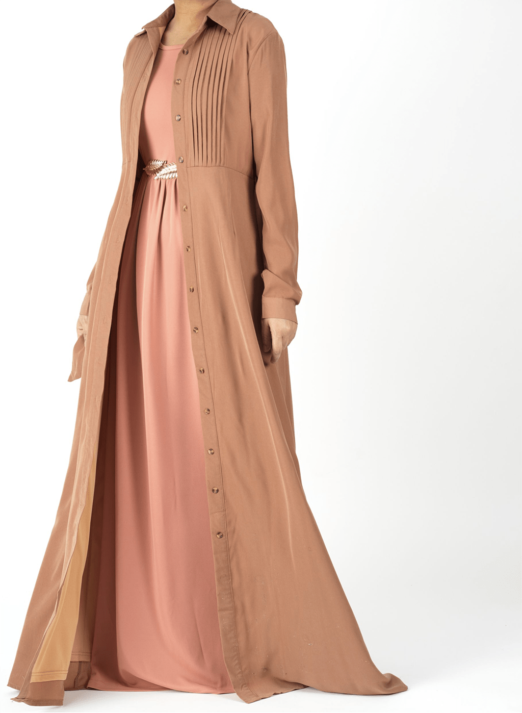 Maven Mocha Button-Down Cardigan Dress