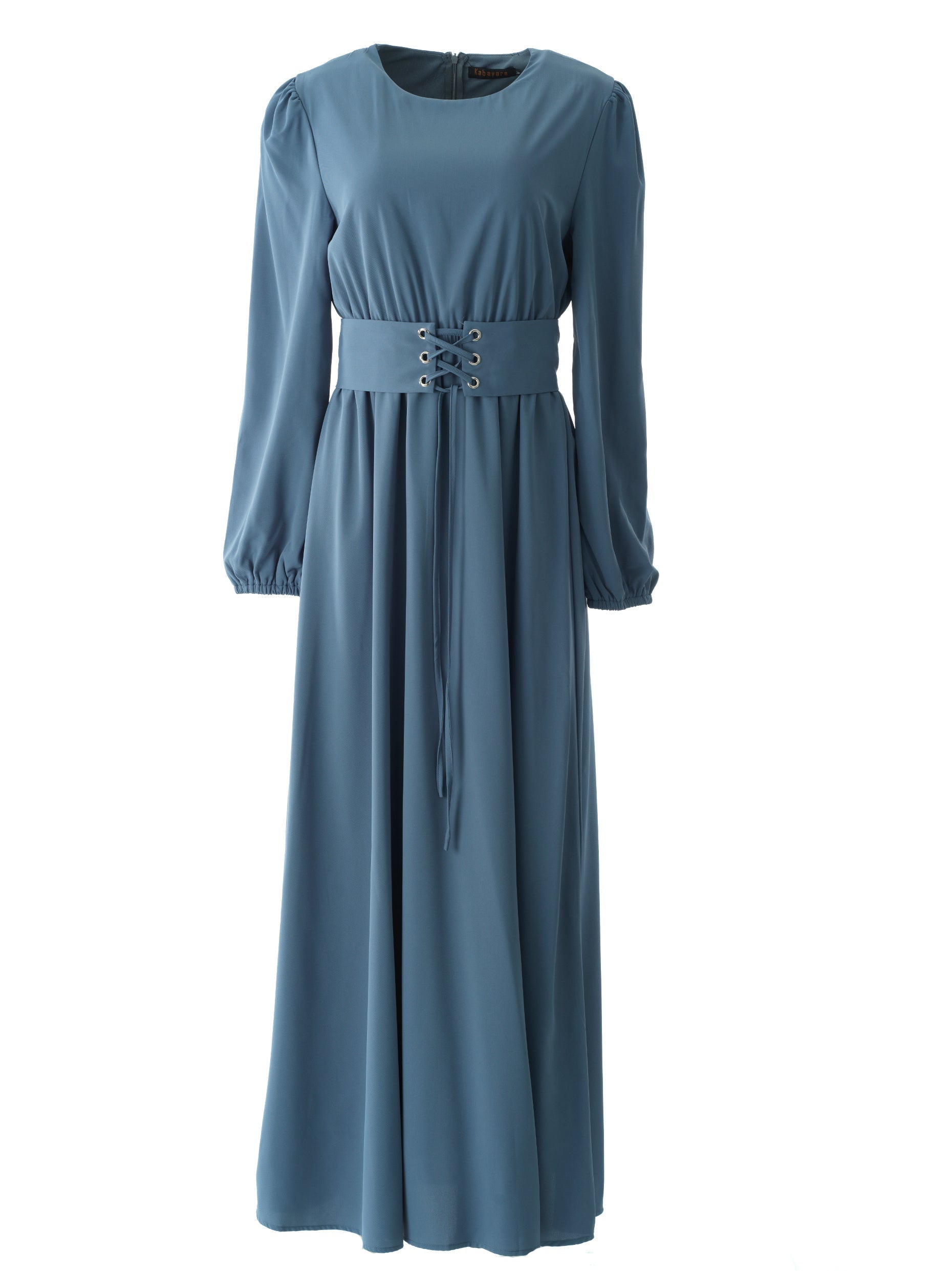 Crosby Dusty Blue Belted Maxi Dress
