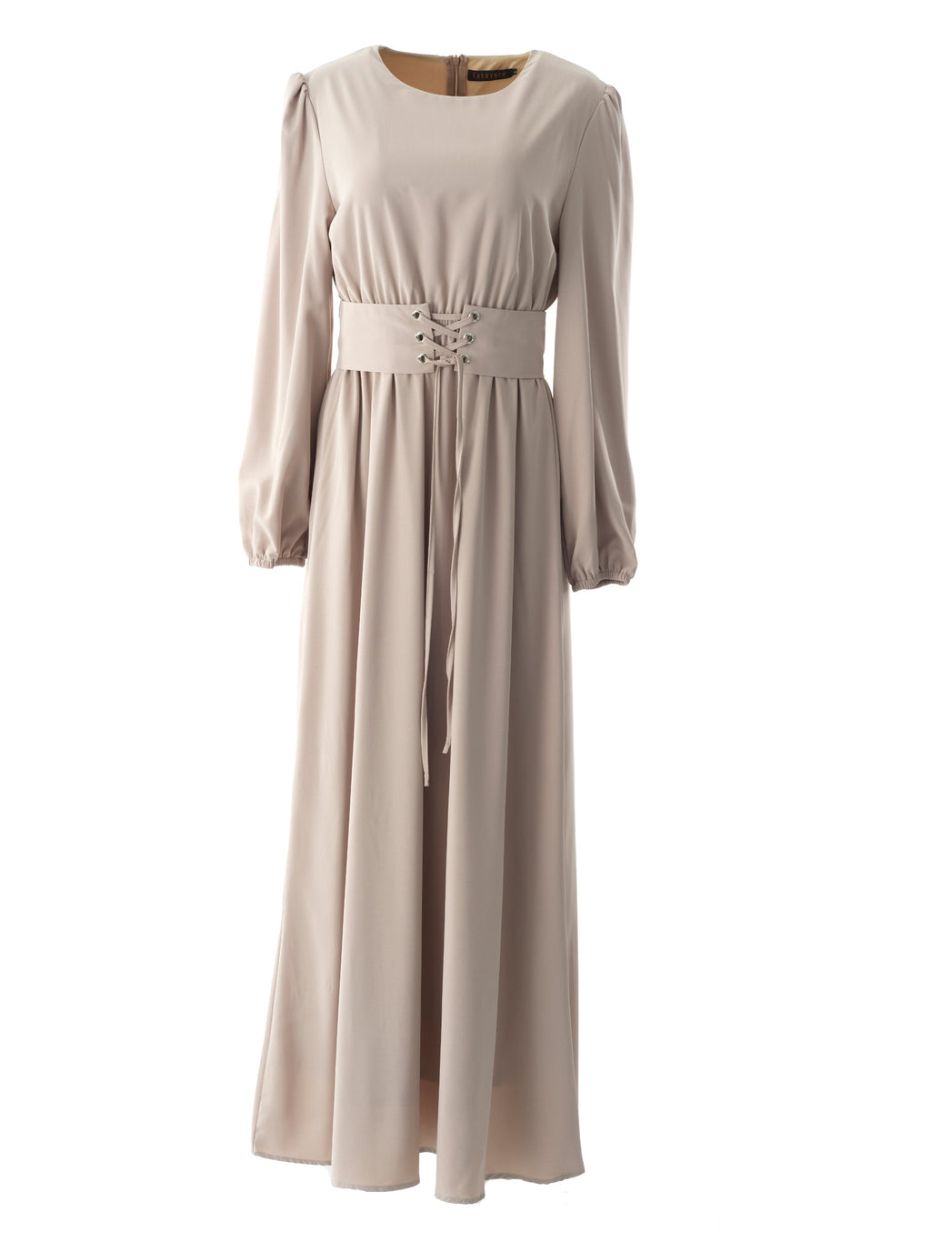 Crosby Pearl Nude Belted Maxi Dress