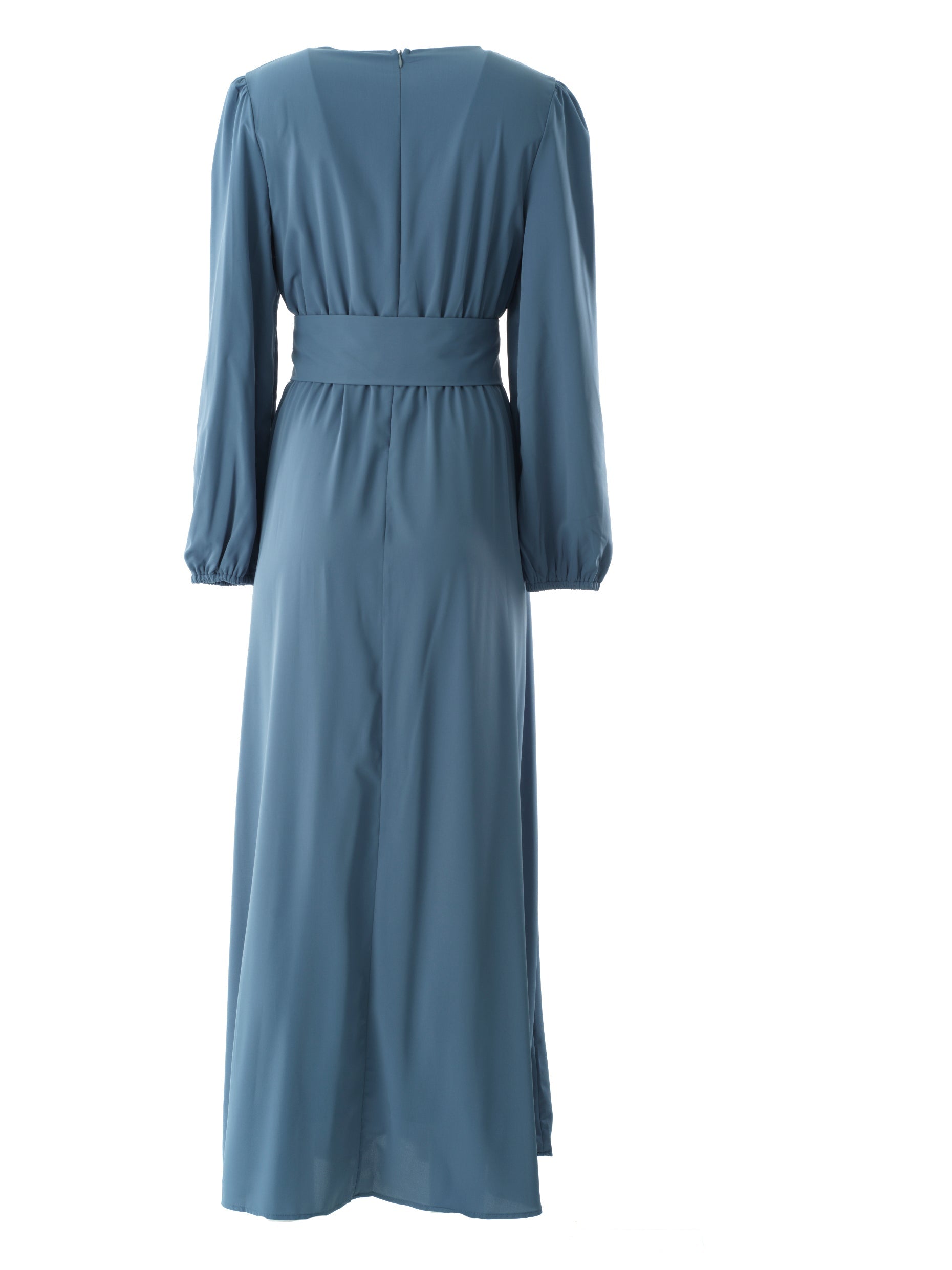 Crosby Dusty Blue Belted Maxi Dress
