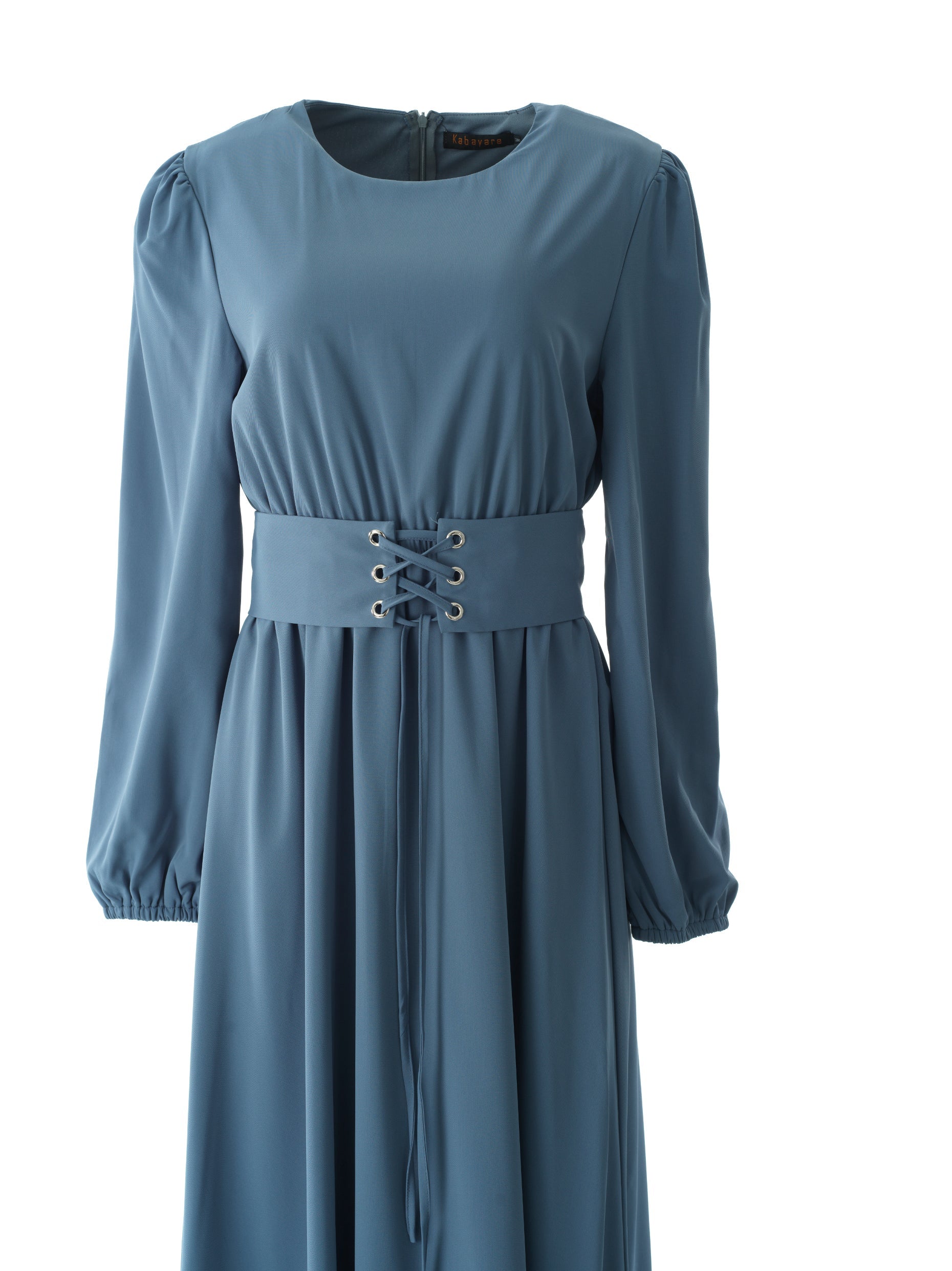 Crosby Dusty Blue Belted Maxi Dress