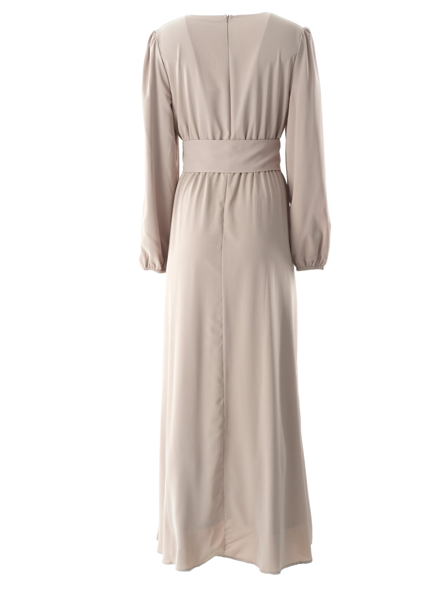 Crosby Pearl Nude Belted Maxi Dress