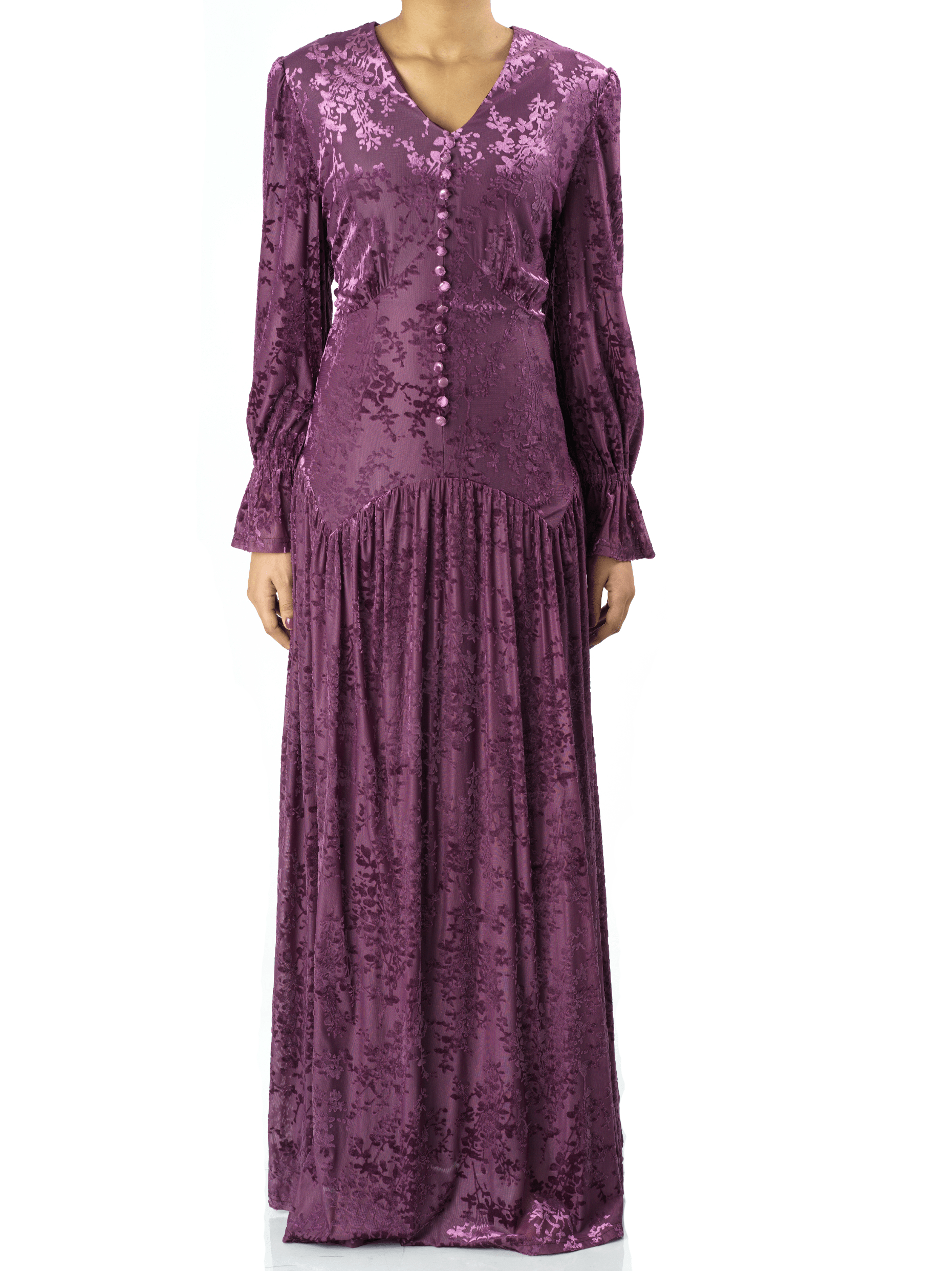 Ellette Zaria Velvet Burnout Maxi Dress