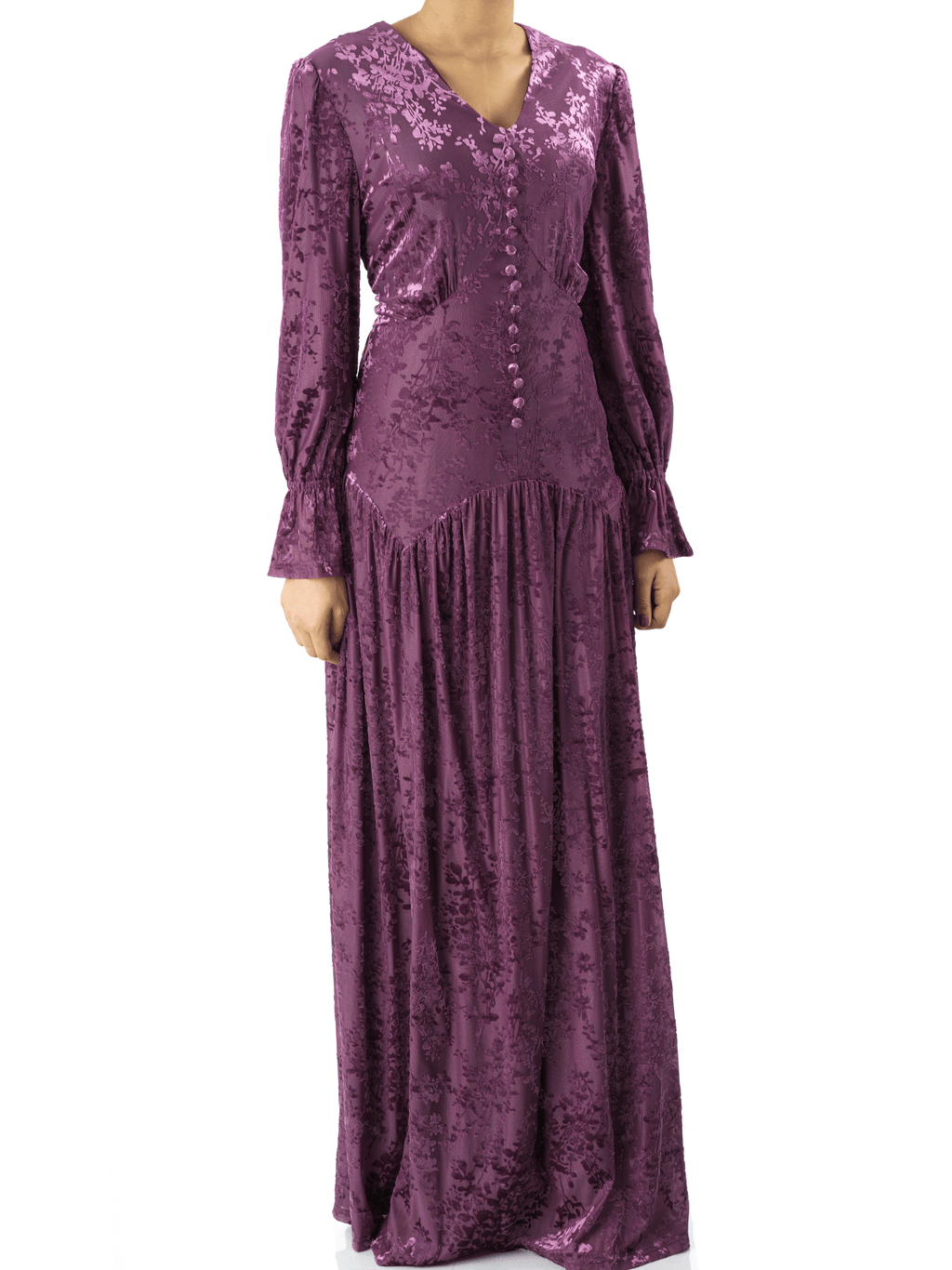 Ellette Zaria Velvet Burnout Maxi Dress