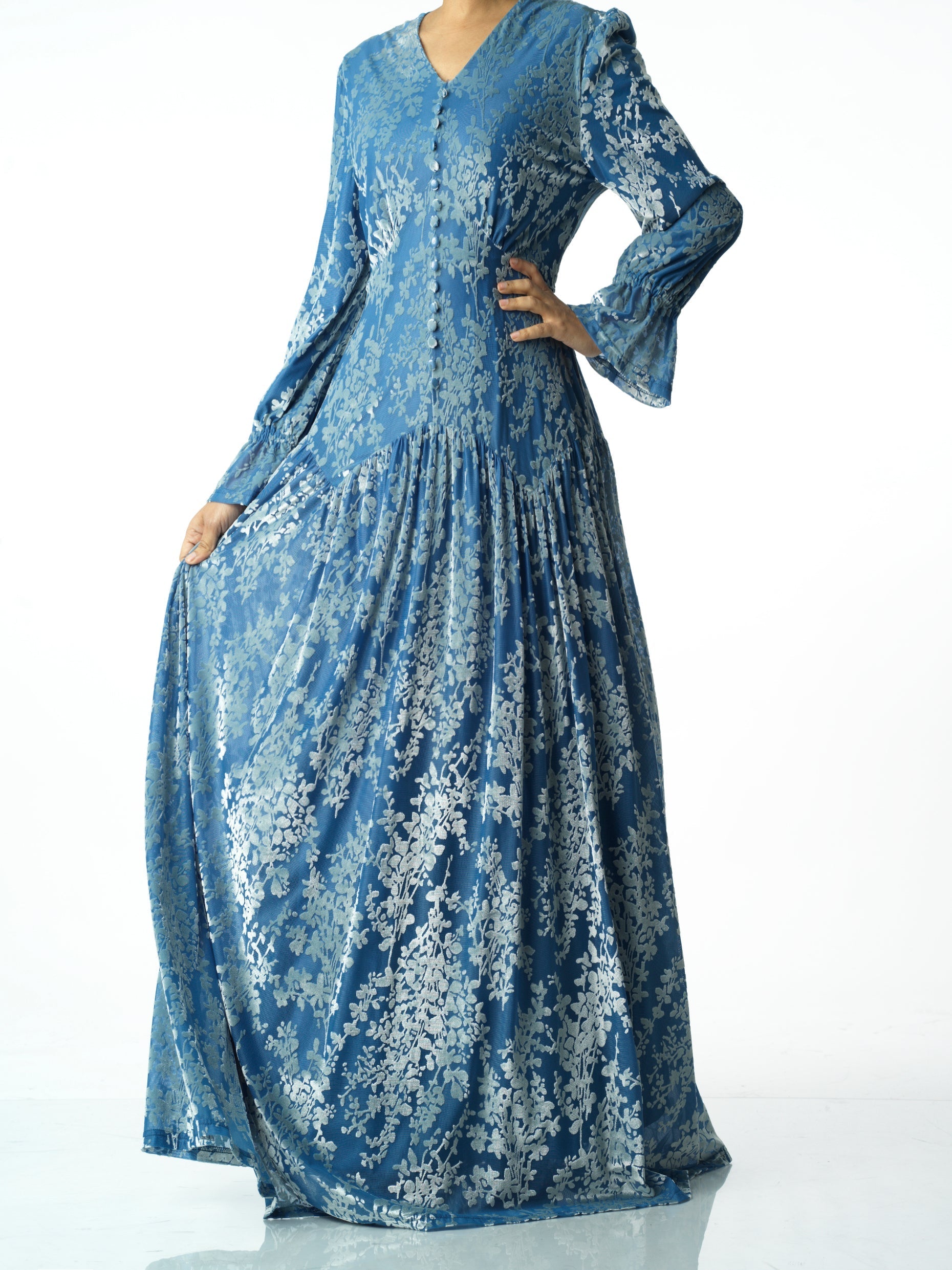 Ellowyn Zaria Velvet Burnout Maxi Dress
