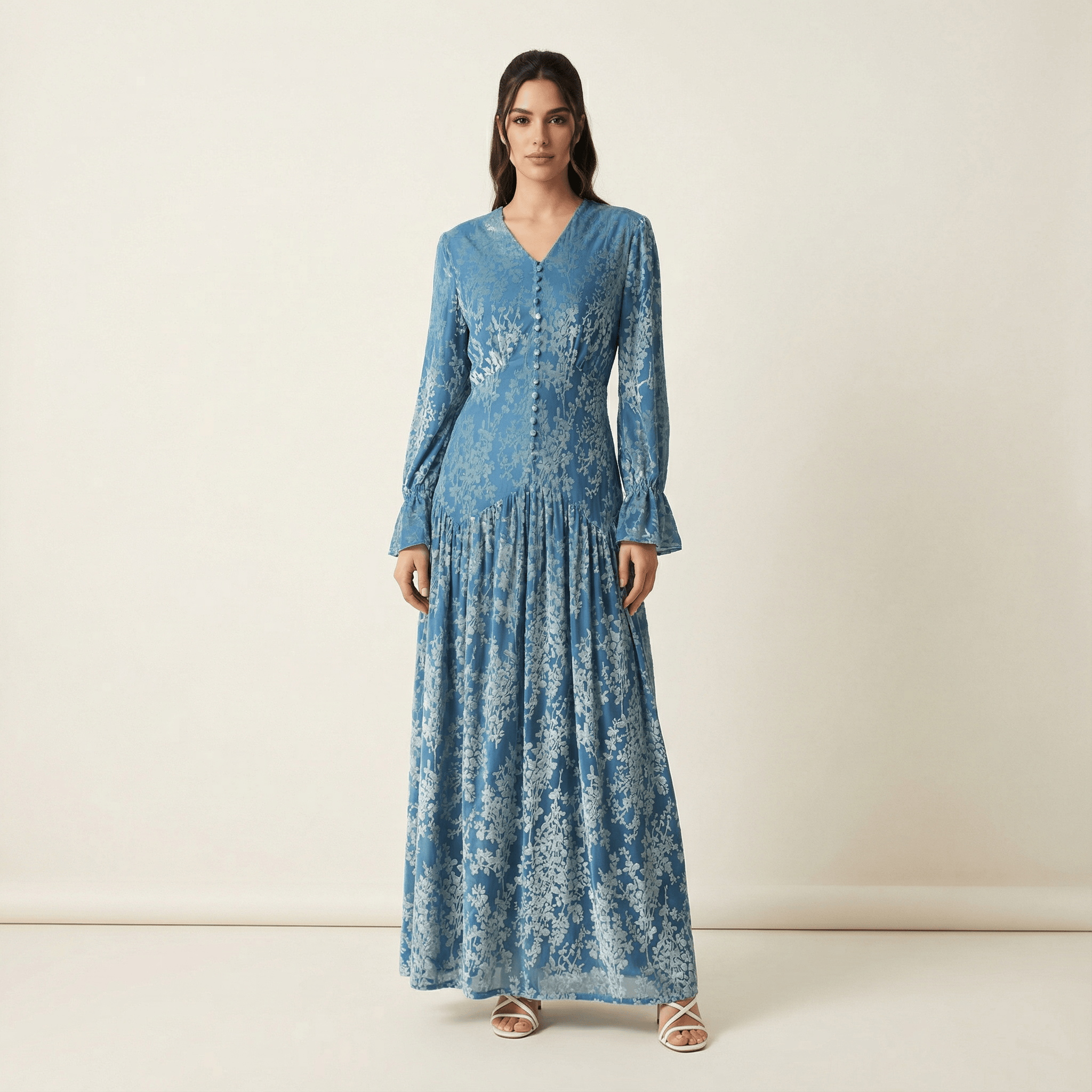 Ellowyn Zaria Velvet Burnout Maxi Dress