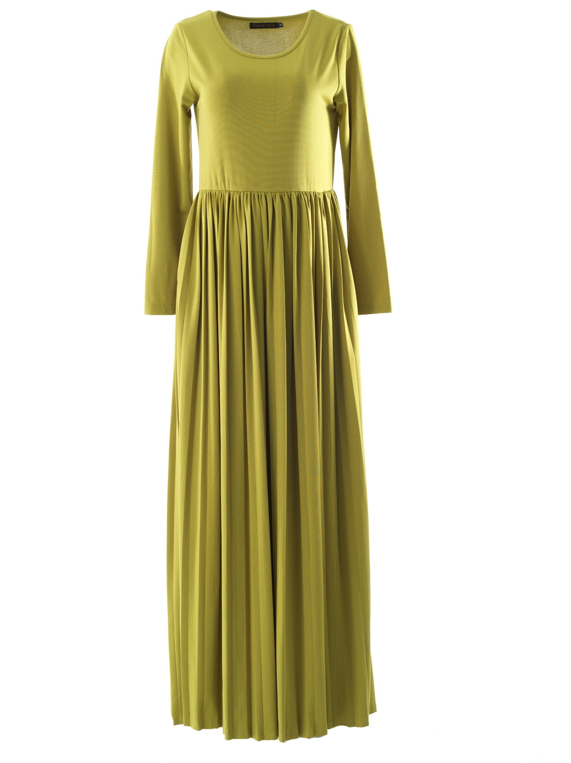 Coralie Zaytoon Pleated Ponte Maxi Dress