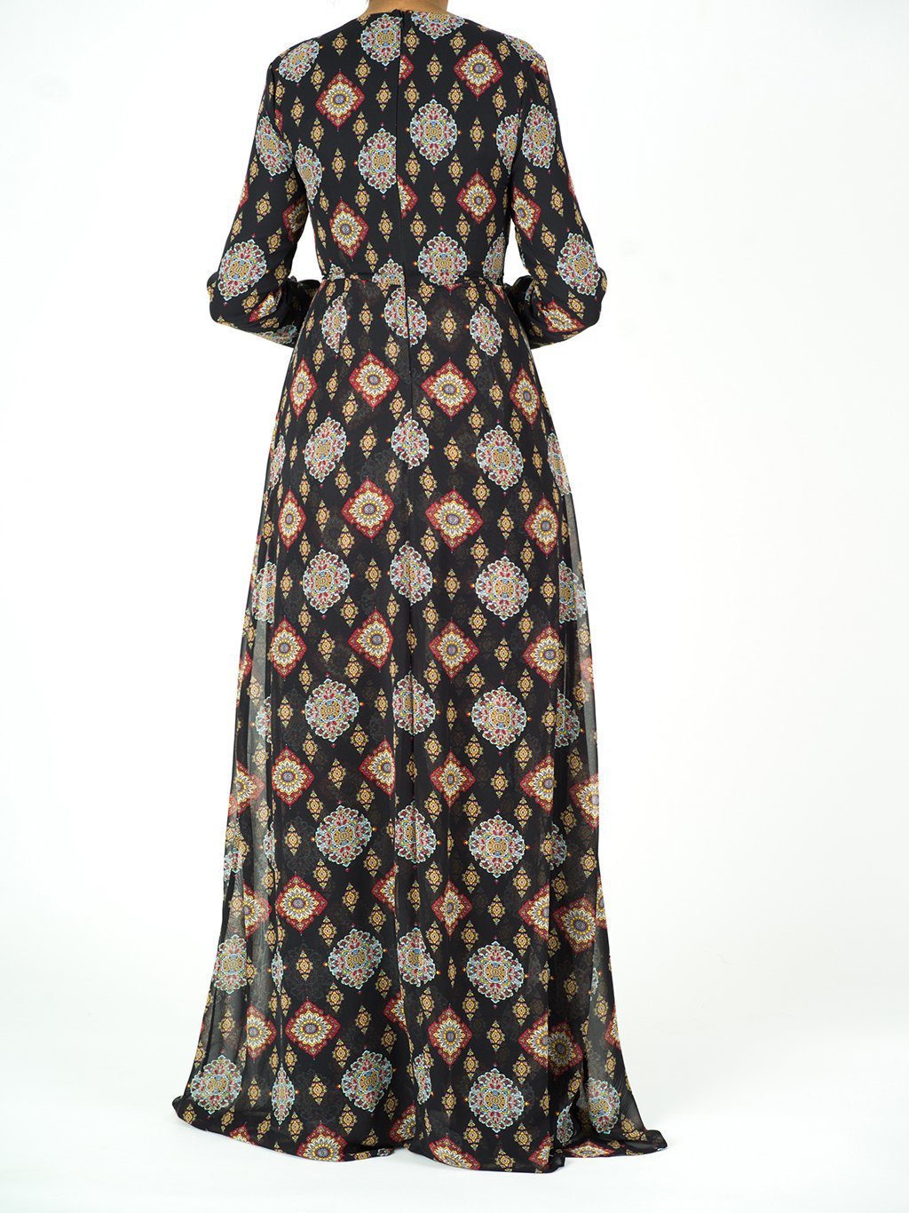 Millie Zenovia Long-Sleeve Playsuit Maxi